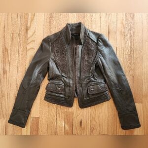 Arden B brown leather jacket